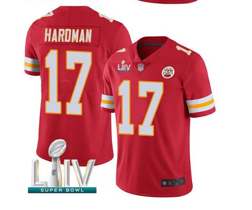 Men Kansas City Chiefs #17 Haroman Red Super Bowl LIV 2020 Stitched NFL Vapor Untouchable Limited Jersey